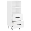 vidaXL Komoda lesklá biela 34,5x34x90 cm spracované drevo