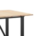 vidaXL Jedálenský stolík v tvare O 160x80x75 cm borovica a oceľ