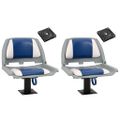 vidaXL Sedadlá do člna 2 ks s podstavcom, otočné o 360°