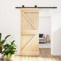 vidaXL Posuvné dvere 85 x 210 cm Masívne borovicové drevo (neupravené)