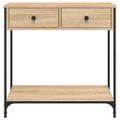 vidaXL Konzolový stolík dub sonoma 75 x 34,5 x 75 cm kompozitné drevo
