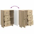 vidaXL Servírovacia skriňa so zásuvkou Dub sonoma 66 x 34,5 x 90 cm