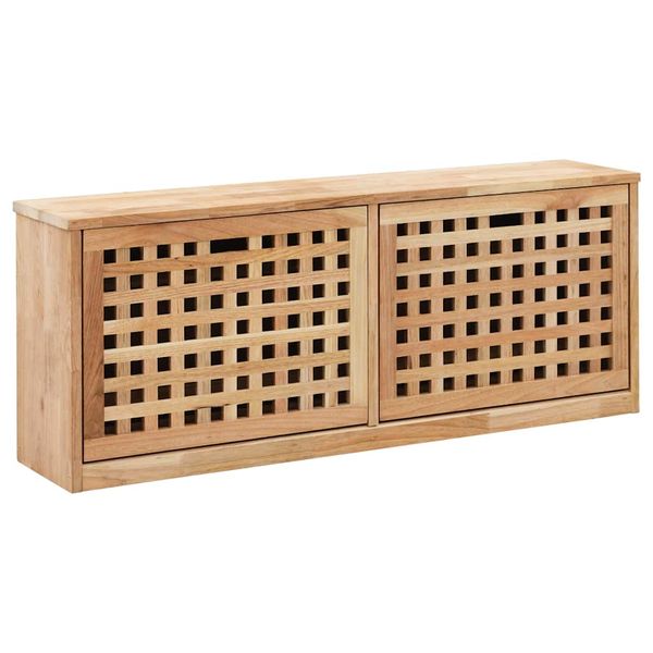 vidaXL Úložná lavica na topánky 94x20x38 cm masívne orechové drevo