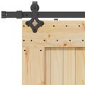 vidaXL Posuvné dvere NARVIK Prírodná a čierna 95 x 210 cm (213,5 cm)