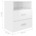vidaXL Nočné stolíky 2 ks vysoký lesk biele 50x32x60 cm