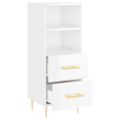 vidaXL Komoda lesklá biela 34,5x34x90 cm spracované drevo