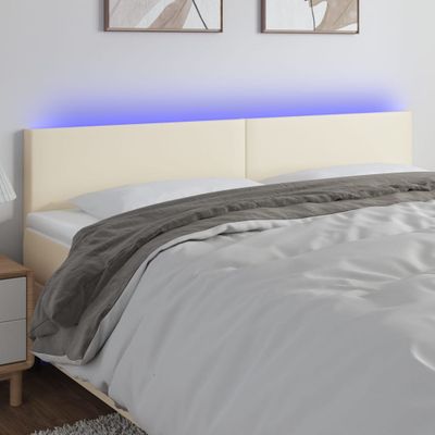 vidaXL Čelo postele krémové 180x5x78/88 cm umelá koža