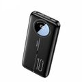 yesido Powerbank YP40 10 000 mAh LED, 2xUSB-A + USB-C, ČIERNA