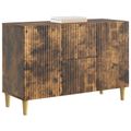 vidaXL Servírovacia skriňa Dymový dub 89 x 34,5 x 60 cm