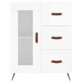 vidaXL Vysoká skrinka lesklá biela 69,5x34x180 cm spracované drevo