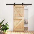 vidaXL Posuvné dvere 85 x 210 cm Masívne borovicové drevo (neupravené)