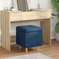 vidaXL Ottoman s Úložným Priestorom Modrá 40 x 40 x 45 cm látka