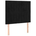 vidaXL Posteľný rám s čelom čierny 90x200 cm zamat