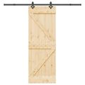 vidaXL Posuvné dvere NARVIK Prírodná a čierna 70 x 210 cm (213,5 cm)