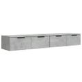 vidaXL Nástenné skrinky 2 ks betónovosivé 68x30x20 cm spracované drevo