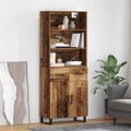 vidaXL Highboard 2 ks Staré drevo 69,5 x 34 x 180 cm