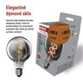LED žiarovka DECO SMOKED G95 / E27 / 4,5 W (19 W) / 180 lm / flame