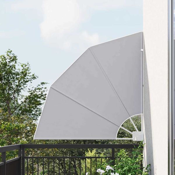 vidaXL Záclona na balkónové súkromie 115 x 115 cm Polyester Sivá