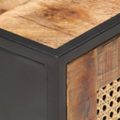 vidaXL Nočný stolík 40x30x50 cm surové mangovníkové drevo a rákos