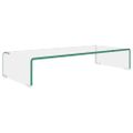 vidaXL TV stojan/stojan pod monitor z priehľadného skla, 70x30x13 cm