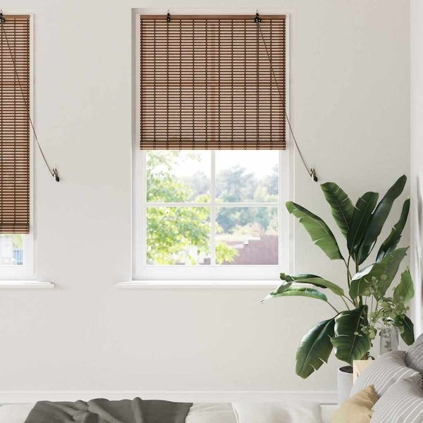 vidaXL Roleta Hnedá 90 x 220 cm Bambus