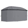 vidaXL Altánok so závesmi 520x349x255 cm, antracitový
