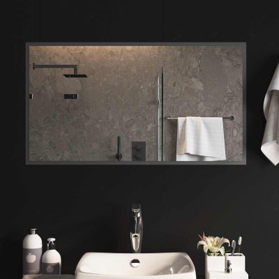 vidaXL Zrkadlo do kúpeľne s LED Priehľadná 90 x 50 cm tvrdené sklo