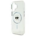 Karl Lagerfeld puzdro pre iPhone 16 6,1" KLHMP16SHLSKIH biela Hard IML Metal Karl Head MagSafe