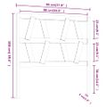 vidaXL Čelo postele sivé 96x4x100 cm masívna borovica