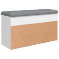 vidaXL Lavica na topánky biela 82x32x45,5 cm, umelé drevo
