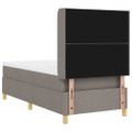 vidaXL Posteľ s pružinovým rámom Sivohnedá 100 x 200 cm látka