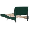 vidaXL Rám postele bez matraca tmavozelený 90x200 cm zamat