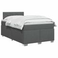 vidaXL Posteľ boxspring s matracom Tmavosivá 120 x 190 cm Látka