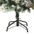vidaXL Osvetlený vianočný stromček, zasnežený, šišky 150 cm, PVC a PE