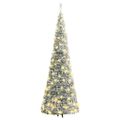 vidaXL Umelý vianočný stromček vyskakovací vločky snehu 150 LED 180 cm
