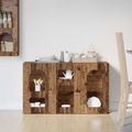 vidaXL Servírovacia skriňa ELST Staré drevo 100 x 35 x 59 cm