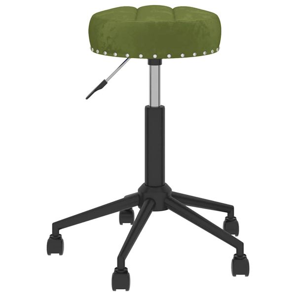 3085572 vidaXL Swivel Massage Stool Light Green Velvet (333050)