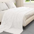vidaXL Prikrývky na hodenie 6 ks Biela 240 x 220 cm 8.63 kg Flís