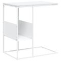 vidaXL Bočný stolík biely 55x36x59,5 cm spracované drevo