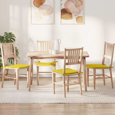 vidaXL Vankúše na sedenie 4 pcs Svetložltá 40 x 40 x 3 cm látka