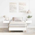vidaXL Posteľný rám bez matraca biely 100x200 cm kompozitné drevo
