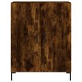 vidaXL Vysoká skrinka dymový dub 69,5x34x180 cm spracované drevo