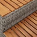 VidaXL vírivka Step sivý 100x50x50,5 cm polyratan a masívna akácia