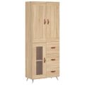 vidaXL Vysoká skrinka dub sonoma 69,5x34x180 cm spracované drevo
