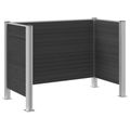 vidaXL Plot pre odpadkový kôš Sivá 161 x 85 x 115 cm Hliník a WPC
