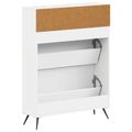 vidaXL Skriňa na topánky BREDA 78 x 24 x 103 cm Kompozitné drevo Biela