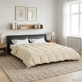 vidaXL Prikrývka na celý rok 200 x 220 cm 4 ročné obdobia Krémová