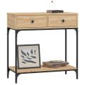 vidaXL Konzolový stolík dub sonoma 75 x 34,5 x 75 cm kompozitné drevo