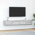 vidaXL TV stolíky 2 ks sivý dub sonoma 80x31x25,5 cm spracované drevo