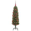 vidaXL Umelý vianočný stromček Zelená 150 cm PVC, oceľ a plast